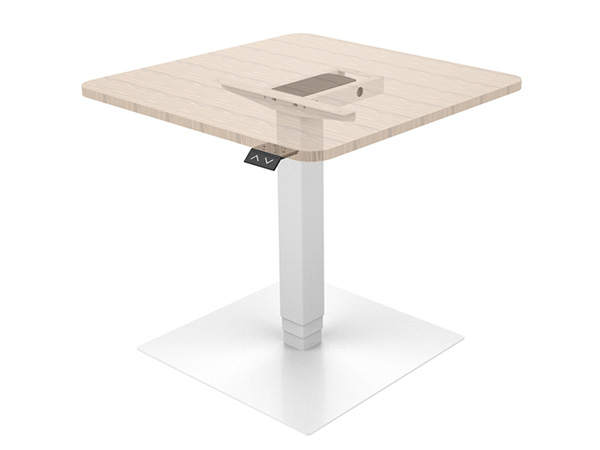 Single leg on sale height adjustable table